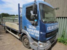 DAF 45.150LF drop side scaffold lorry, reg. MX51 MJY, 575,751 rec.kms, with V5 and test to 28.2.2021