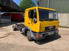 MAN 10-163 CHASSIS CAB. YEAR 1998 R REG, V5 LOGBOOK, 2 SETS OF KEYS AND CAB PLATE PRESENT. SEEN TO S