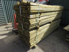 2 X LARGE PACKS OF 2" X 2" TIMBER POSTS @2.7M LENGTH, APPROX 455 PIECES IN TOTAL
