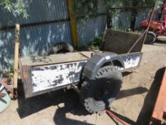 SINGLE AXLED TRAILER . All items "sold as seen" or "sold as is" with no warranty given or implied.