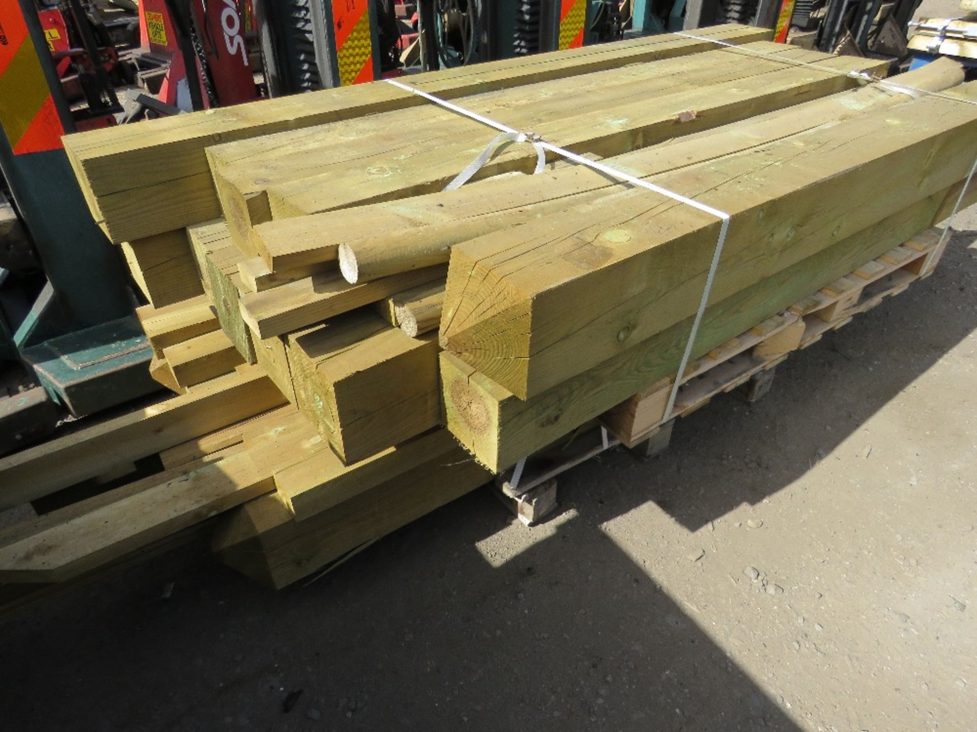 2 X PALLETS OF FENCE POSTS AND GATE POSTS ETC