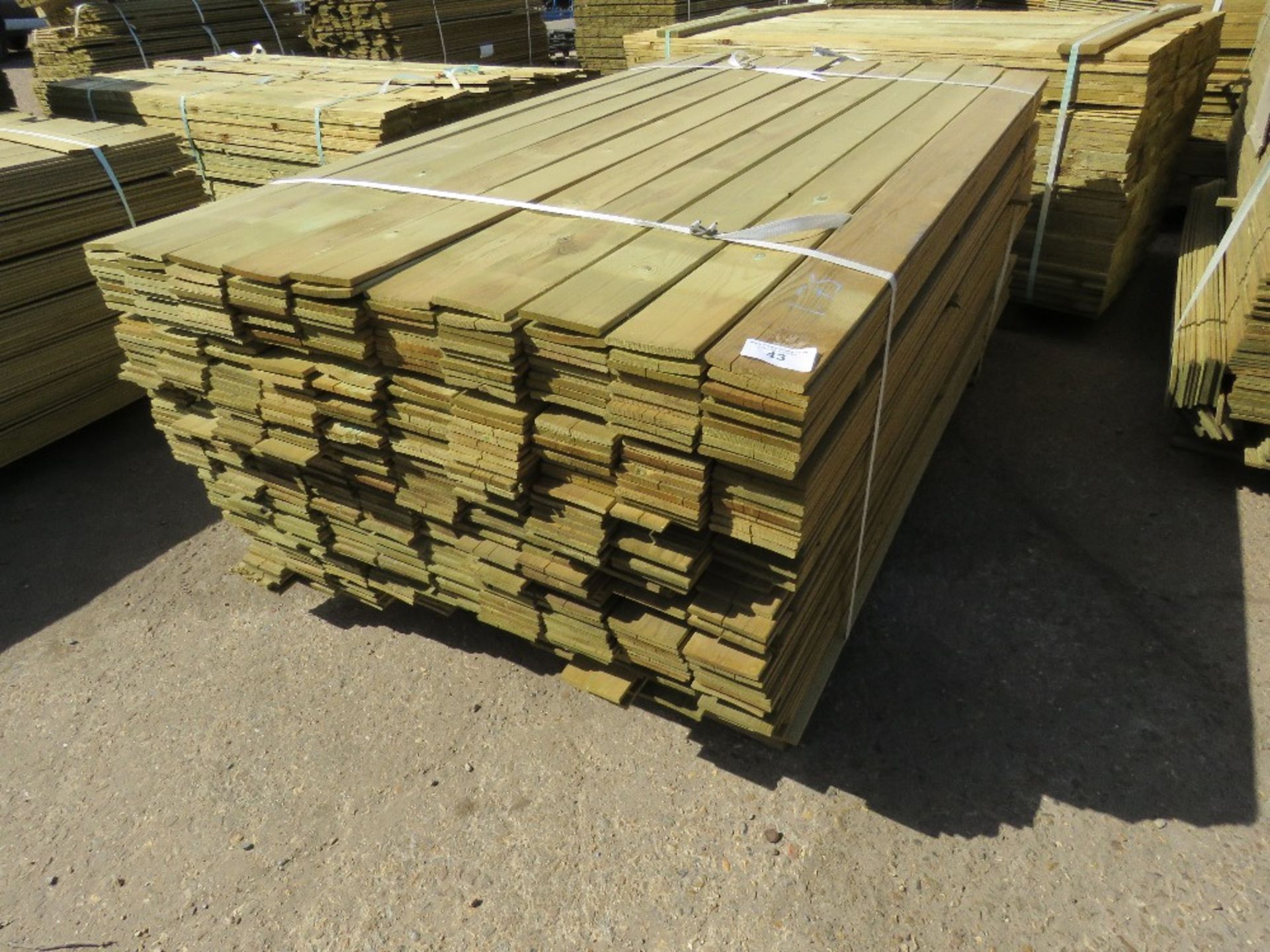 1 X PACK OF FENCE TIMBER CLADDING @1.75METRE LENGTH X 9.5CM WIDE APPROX X 0.8CM DEPTH APPROX