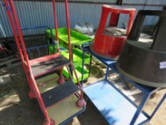 3 X WHEELED TROLLEYS AND 3 X WHEELED STEPS EX COMPANY LIQUIDATION