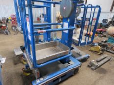 ECO LIFT 4.2 METRE MANUALLY OPERATED ACCESS PLATFORM YEAR 2016 BUILD. WHEN TESTED WAS SEEN TO LIFT