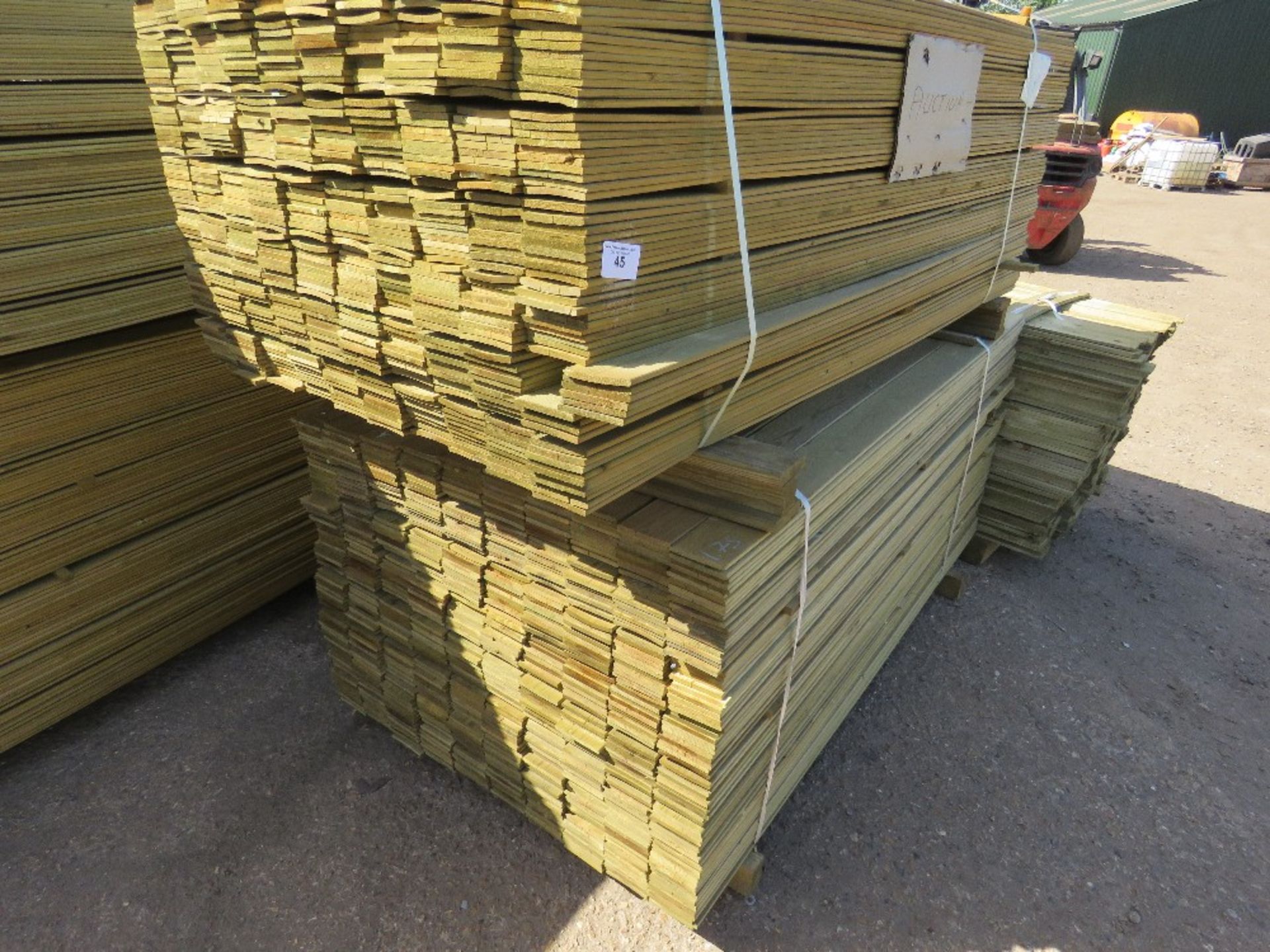 2 X PACK OF FENCE TIMBER CLADDING @1.75METRE LENGTH X 9.5CM WIDE APPROX X 0.8CM DEPTH APPROX