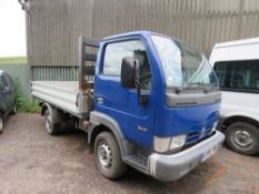 NISSAN CABSTAR DROP SIDE TRUCK TESTED TILL MARCH 2021 REG:AY55 YBX. WHEN TESTED WAS SEEN TO DRIVE,