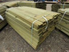 LARGE PACK OF TIMBER FENCING SLATS 10CM WIDE X 0.7CM DEPTH X 1.75M LENGTH APPROX