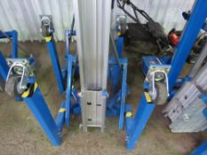 GENIE SLA10 2 SECTION CABLE OPERATED MATERIAL LIFT HOIST UNIT C/W FORKS, YEAR 2018 BUILD, DIRECT EX