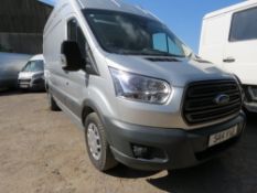 FORD TRANSIT HIGH TOP PANEL VAN, SILVER, YEAR 2016, REG:S44 VVB. WITH 2 SETS OF KEYS. WITH V5. WHEN