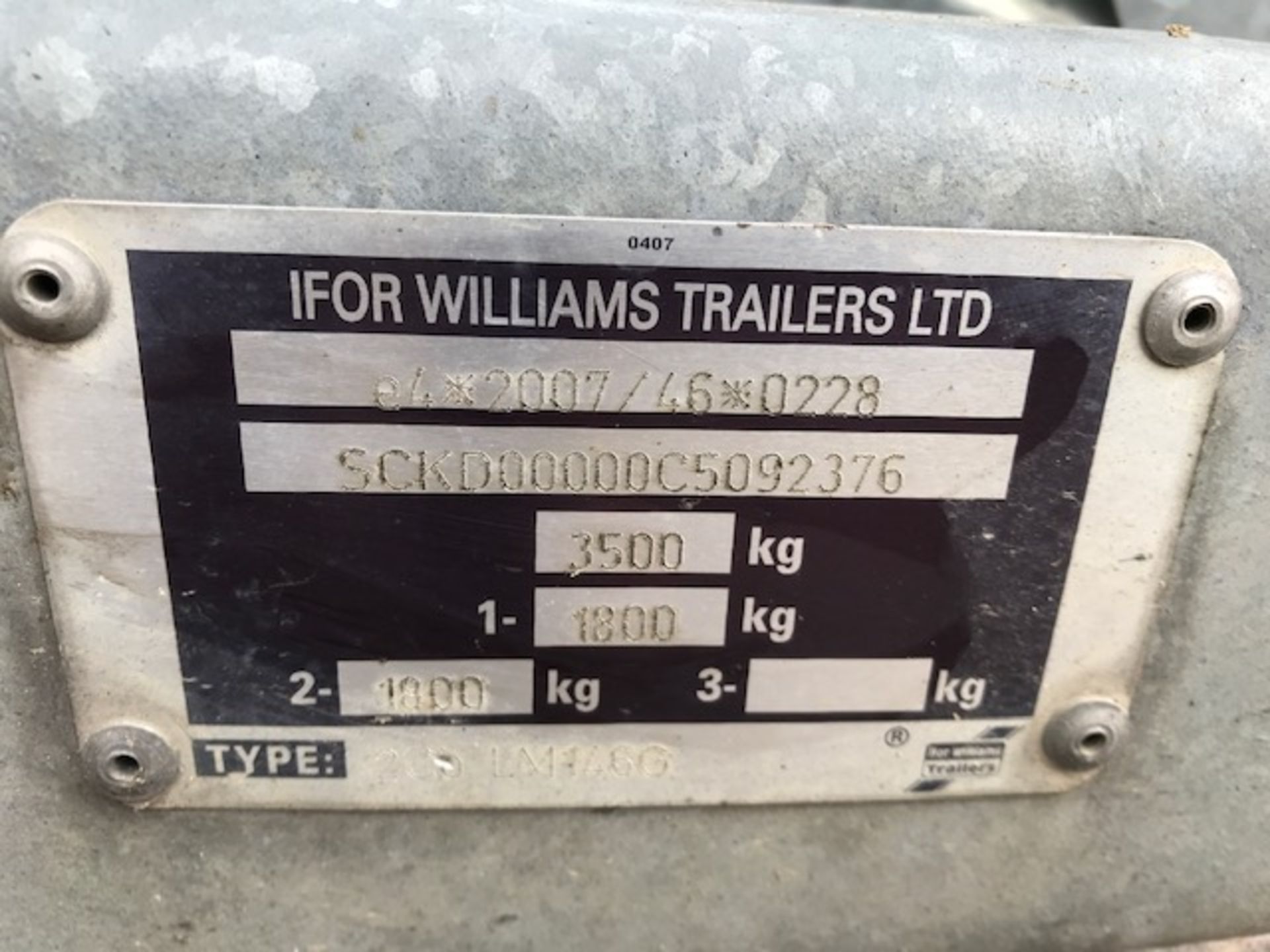 ifor williams lm146g twin axled plant trailer, year 2012 - Image 4 of 10