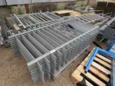 22 x lightweight ornate galvanised metal panels 0.93m height x 1.8m wide approx