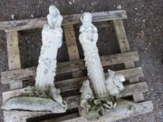 2 X GARDEN STATUES