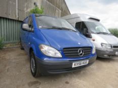 MERCEDES VITO LWB PANEL VAN REG:KV56 KUG.SOLD WITH V5 76,623 REC MILES. 6 SPEED MANUAL GEARBOX. SOU