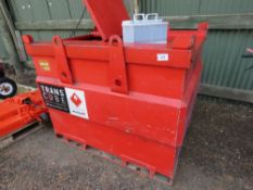 TRANSCUBE 950 LITRE BUNDED BOWSER, YEAR 2007. WITH ELECTRIC PUMP, HOSE GUN AND BATTERY. CONTAINS