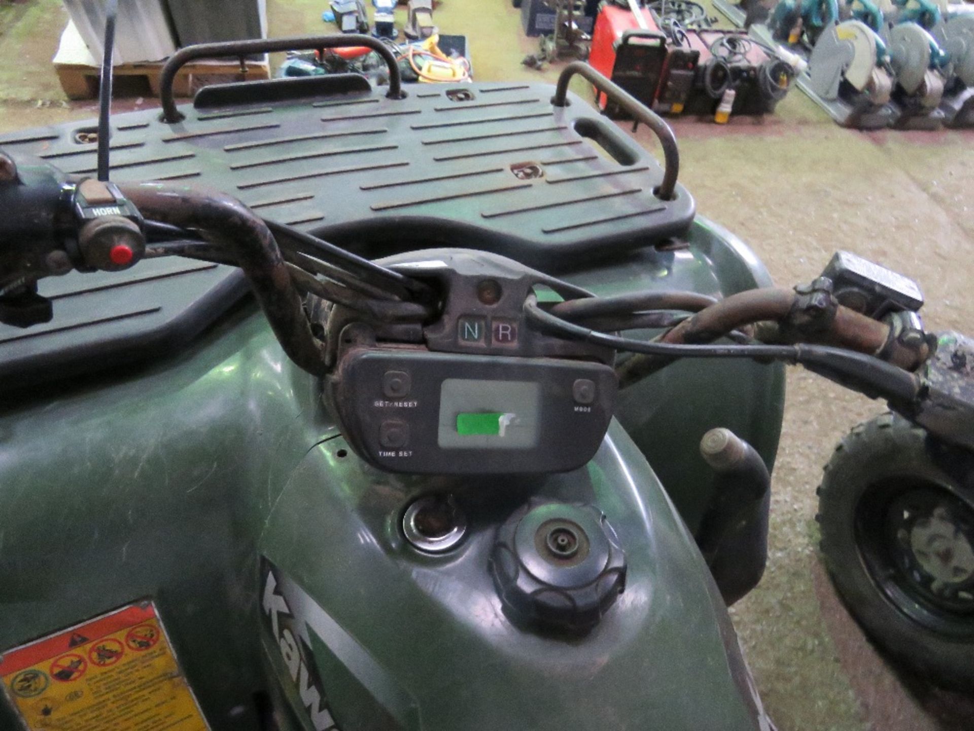 KAWASAKI KVF400 4WD AUTO QUAD BIKE, 2502 REC MILES. WHEN TESTED WAS SEEN TO START RUN AND DRIVE - Image 3 of 4