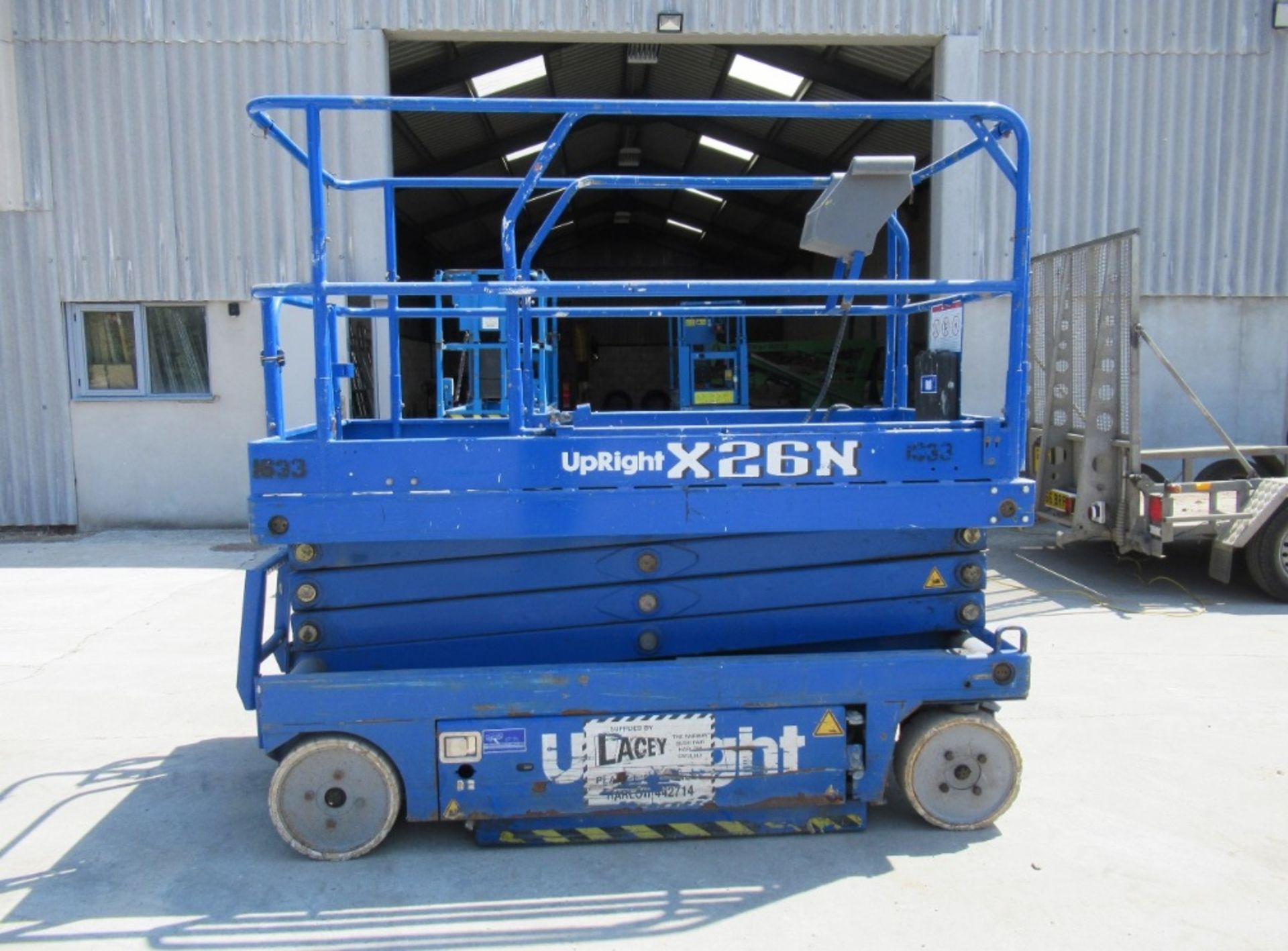 UPRIGHT X26 SCISSOR LIFT ACCESS PLATFORM, YEAR 2007 - Image 3 of 4