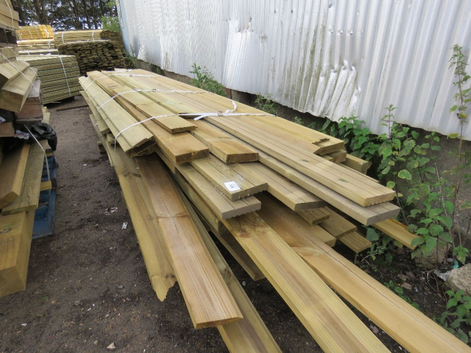 LARGE PACK OF LONG LENGTH DECKING AND TIMBER BOARDS ETC