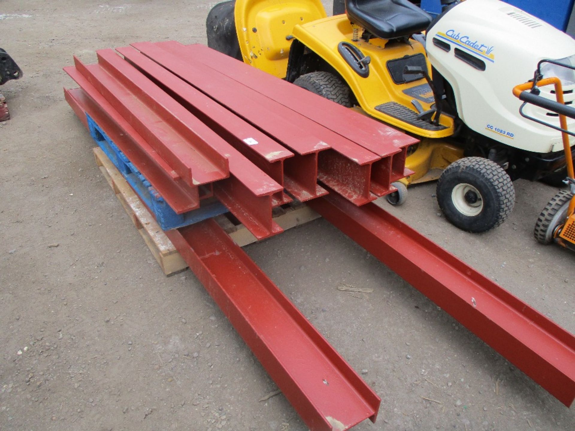 2 PALLETS CONTAINING RSJ AND CHANNEL STEELS RANGING FROM 6-12FT LENGTH APPROX NO VAT ON HAMMER PRI