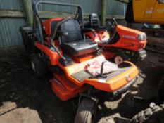 KUBOTA GZD15 ZERO TURN RIDE ON MOWER, 825 REC HRS, YEAR 2003. HIGH DISCHARGE REAR COLLECTOR. WHE