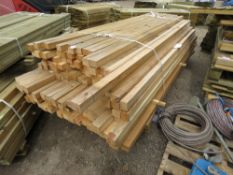 LARGE PACK OF UNTREATED 2.4M -2.7 METRE POSTS 5.5CM X 4.5CM APPROX