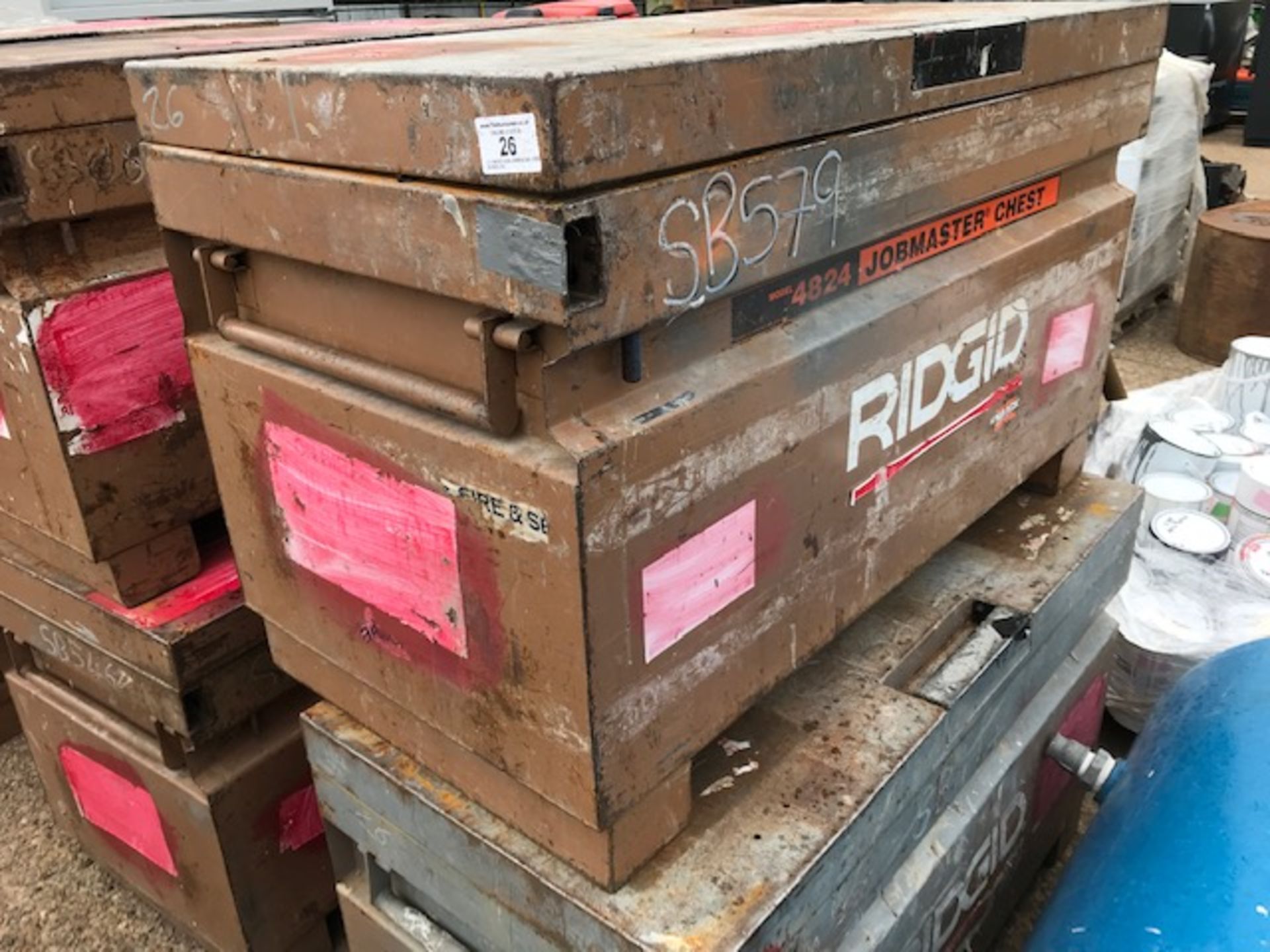 2 X RIGID 4824 JOBMASTER TOOL BOXES, NO KEYS - Image 2 of 2