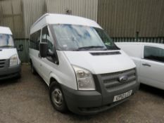 FORD TRANSIT 9 SEATER CREW MINIBUS WITH REAR STORAGE REG: CP12LCO TESTED TILL 27/7/20, 233,754 REC