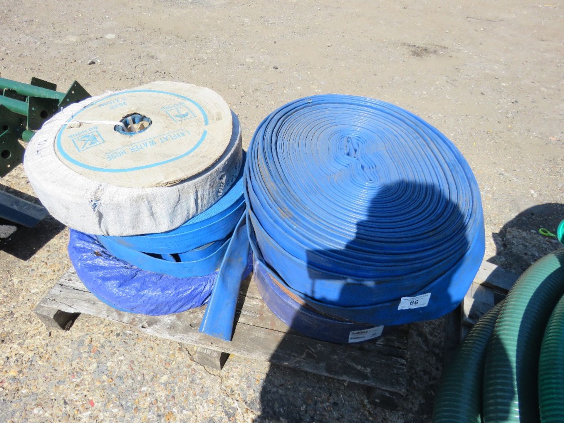 PALLET OF LAY FLAT DELIVERY HOSE