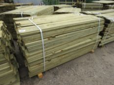 LARGE PACK OF FEATHER EDGE FENCE CLADDING TIMBER, 1.65M LONG X 10CM WIDE APPROX