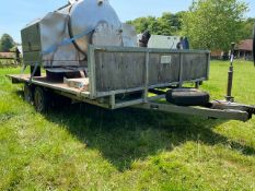 CAMBRIDGE TRAILERS TWIN AXLED PLANT TRAILER, STEEL FLOOR, 13FT LENGTH APPROX. (IN IMAGES DOES NOT IN