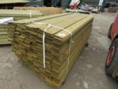 LARGE PACK OF TIMBER FENCING SLATS 10CM WIDE X 0.7CM DEPTH X 1.75M LENGTH APPROX