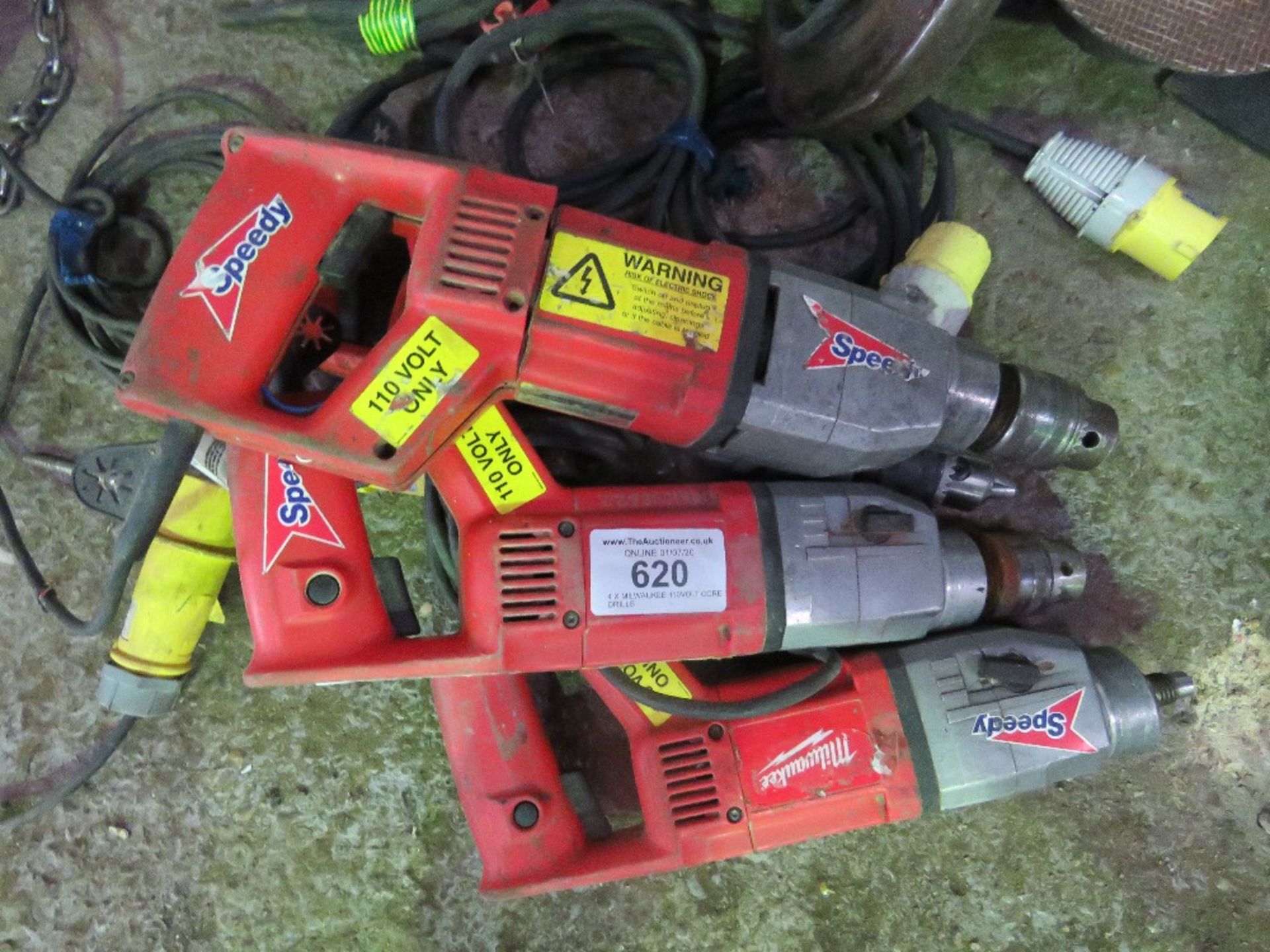 4 X MILWAUKEE 110VOLT CORE DRILLS