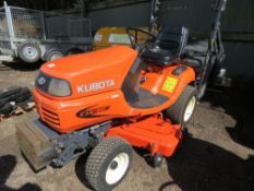 KUBOTA G21E PROFESSIONAL RIDE ON MOWER WITH HIGH DISCHARGE REAR COLLECTOR. GR48 DECK FITTED. YEAR 21