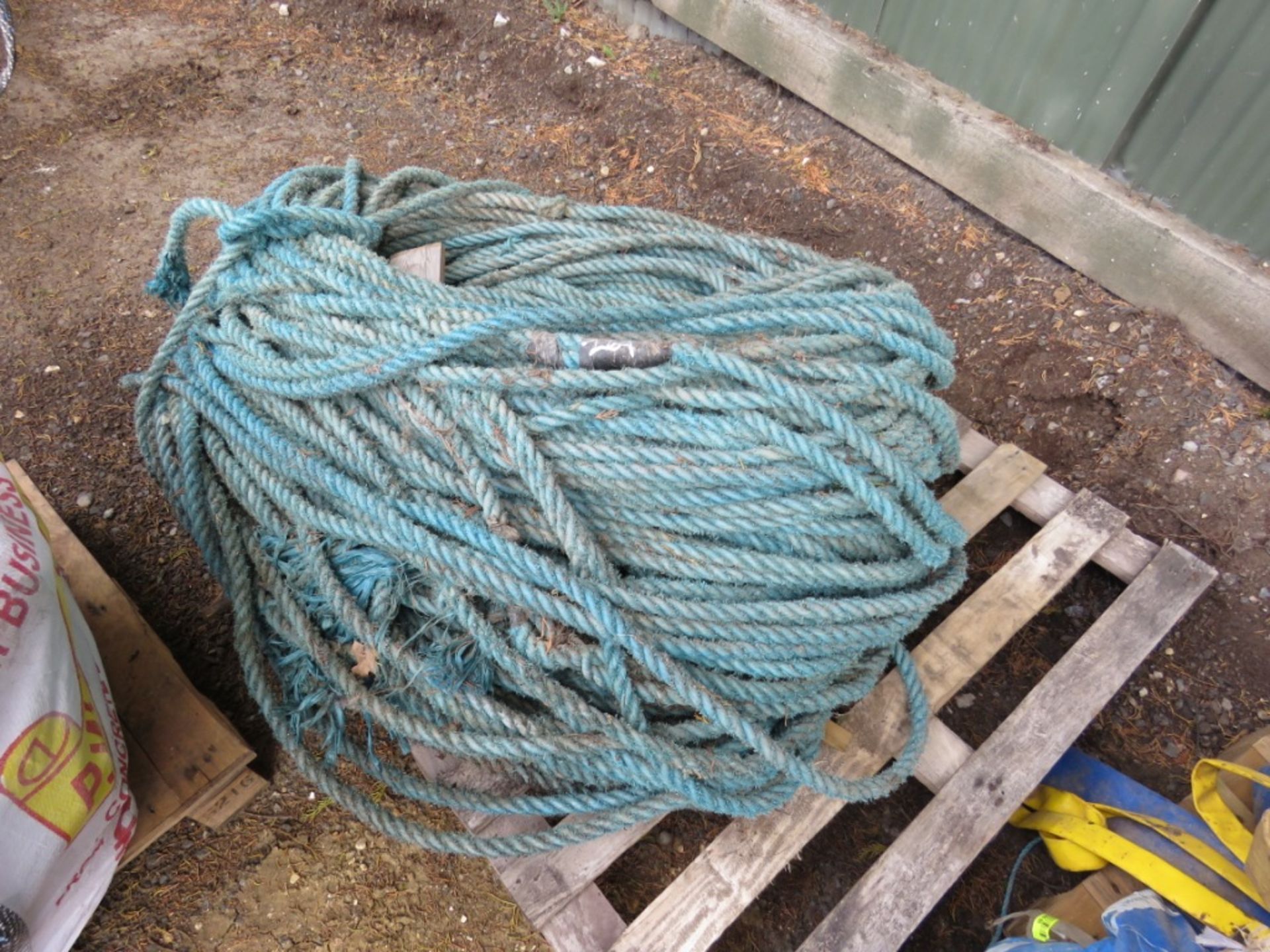 LARGE PALLET OF NYLON ROPE................................... ADDITIONAL TERMS: All items "sold as