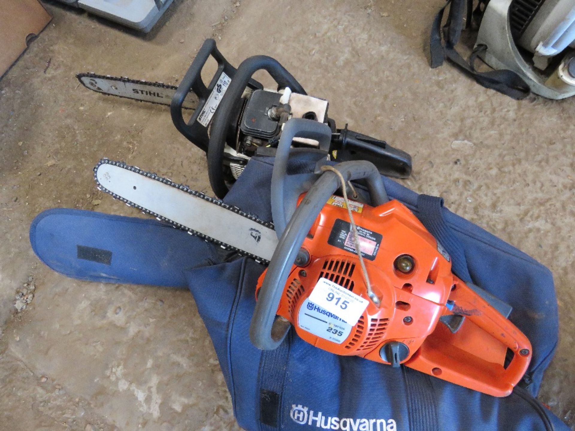 HUSQVARNA 235 PLUS STIHL MS180 PETROL CHAINSAWS