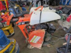 CLIPPER CS451 PETROL ENGINED FLOOR SAW. WHEN TESTED WAS SEEN TO RUN AND SHAFT TURNED