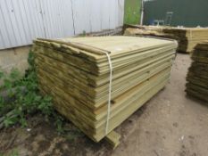 LARGE PACK OF SHIPLAP FENCE CLADDING TIMBER, 1.73M LONG X 9.5CM WIDE X 1.5CM DEPTH APPROX