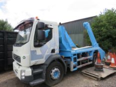 VOLVO FL240 4X2 SKIP LORRY WITH TRIO 12TONNE EXTENDING ARM EQUIPMENT. REG:KU57 JGF. SOLD WITH V5. W