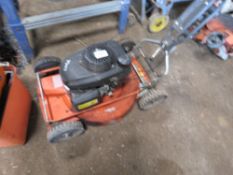 HUSQVARNA PETROL MOWER. WHEN TESTED WAS SEEN TO RUIN AND BLASE TURNED