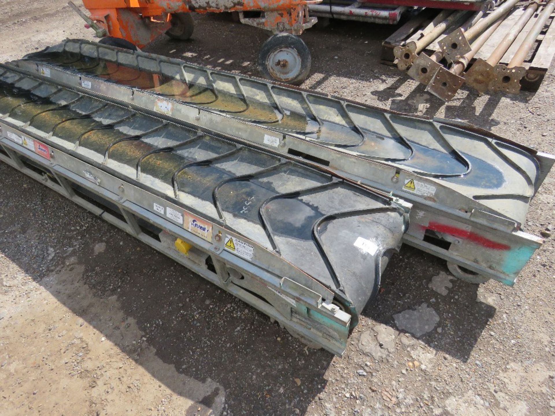 2 X MINI-MAXI MUCK CONVEYORS CIRCA 10FT LENGTH EACH