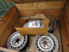 4 X VW/SPRINTER RIMS PLUS VW HEADLIGHT IN STILLAGE