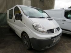 RENAULT TRAFIC CREW VAN, 6 SEATER REG:HN12 GXF. 203,481 REC MILES, TESTED TILL 26/6/20, WITH V5. DI