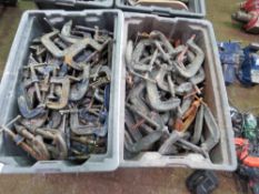 2 X LARGE BOXES OF "G" CLAMPS.....DIRECT EX COMPANY LIQUIDATION