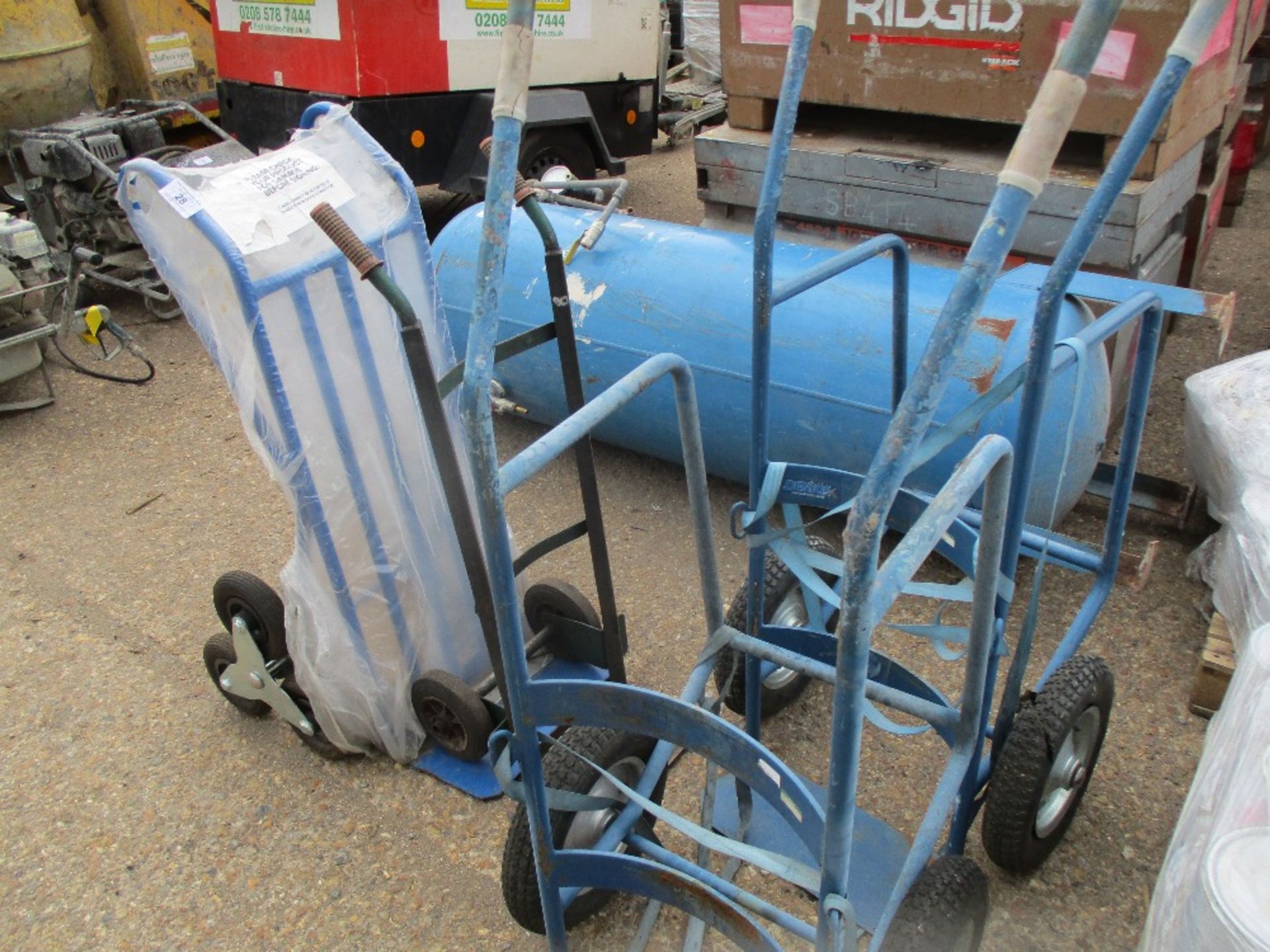 2 X SACKBARROWS PLUS 2 X BARREL TROLLEYS....EX COMPANY LIQUIDATION