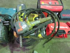 ATLAS COPCO HYDRAULIC BREAKER PACK WITH HOSE AND GUN. WHEN TESTED WAS SEEN BUT COULD NOT ENGAGE PUMP