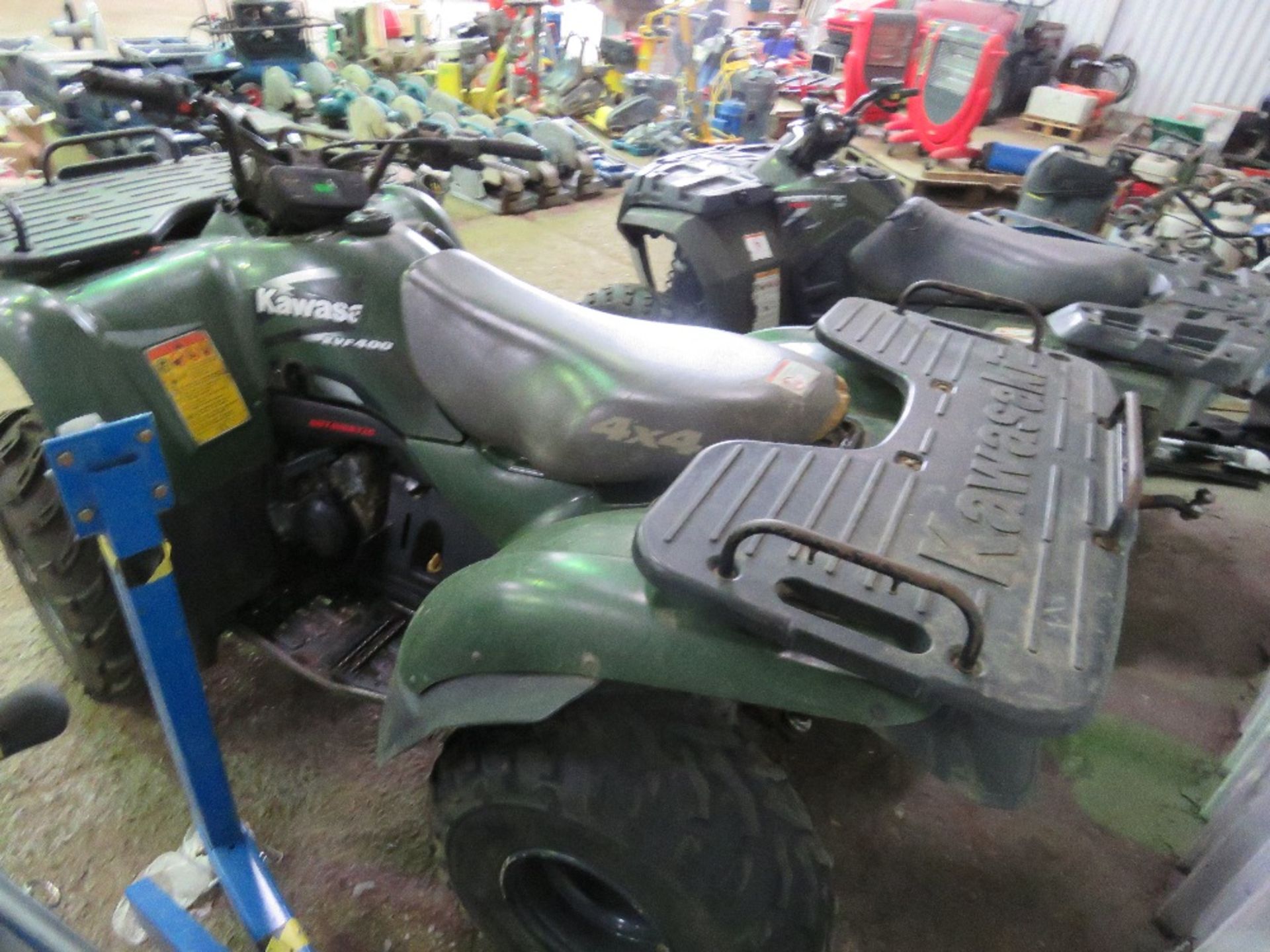 KAWASAKI KVF400 4WD AUTO QUAD BIKE, 2502 REC MILES. WHEN TESTED WAS SEEN TO START RUN AND DRIVE - Image 4 of 4