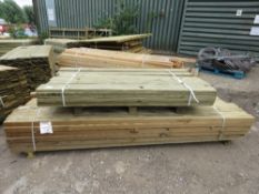 2 PACKS OF TIMBER...36NO. BOARDS @1.83M X 14.2CM POSTS: 78NO @2.7M X 7CM X 5CM APPROX