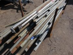 STILLAGE OF ASSORTED SCAFFOLD TUBES. 3FT - 12FT APPROX