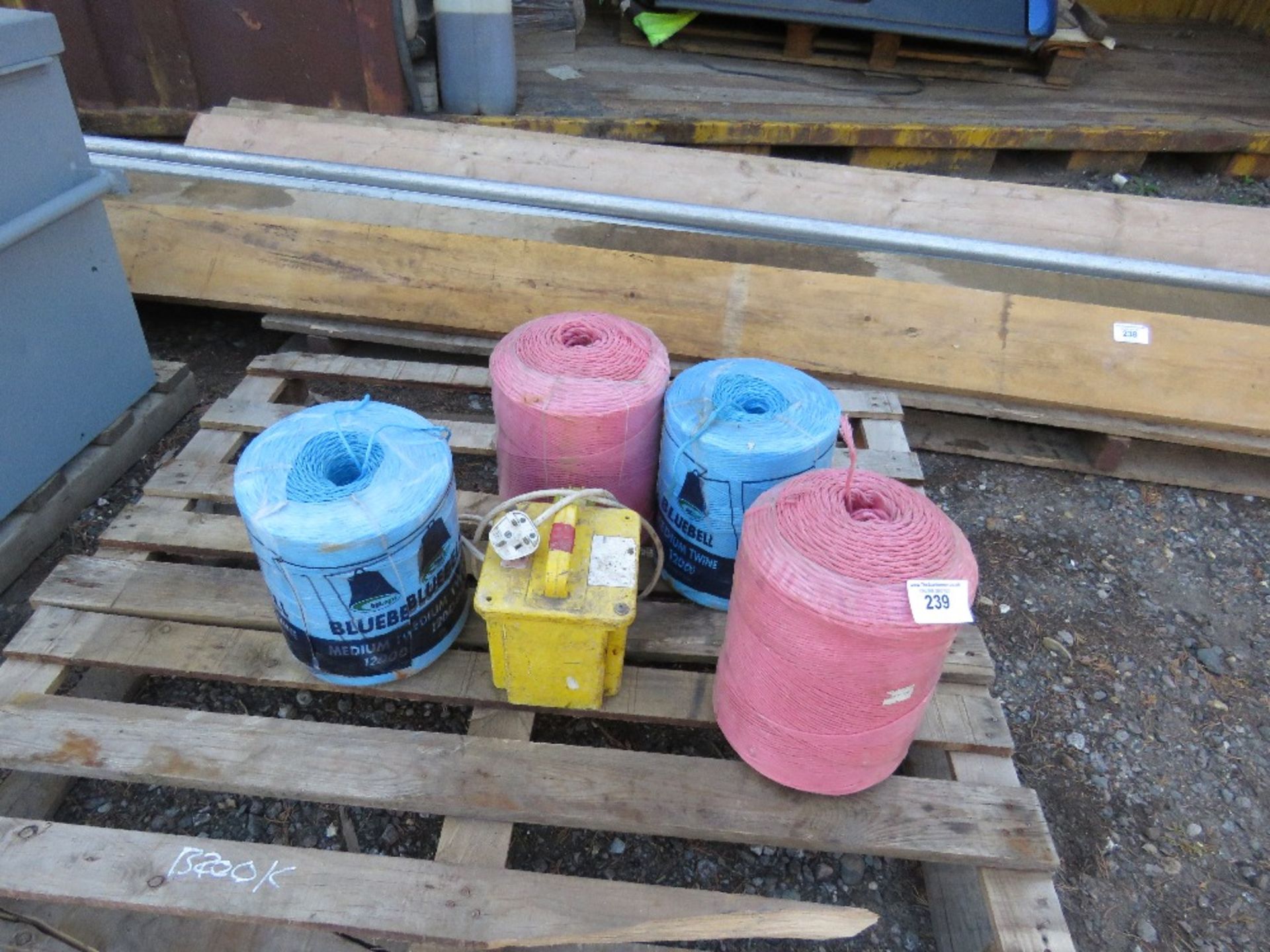 4 X BALER TWINE ROLLS PLUS TRANSFORMER.