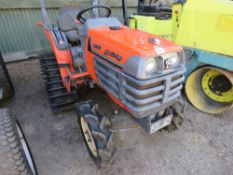 KUBOTA GRANDIABOY GB14 HALF TRACK COMPACT TRACTOR. 491 REC HRS. WHEN TESTED WAS SEEN TO START, DRIVE