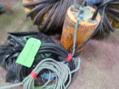 110VOLT SUBMERSIBLE WATER PUMP. WITH LAY FLAT HOSE. DIRECT EX LOCAL COMPANY DUE TO DEPOT CLOSURE.